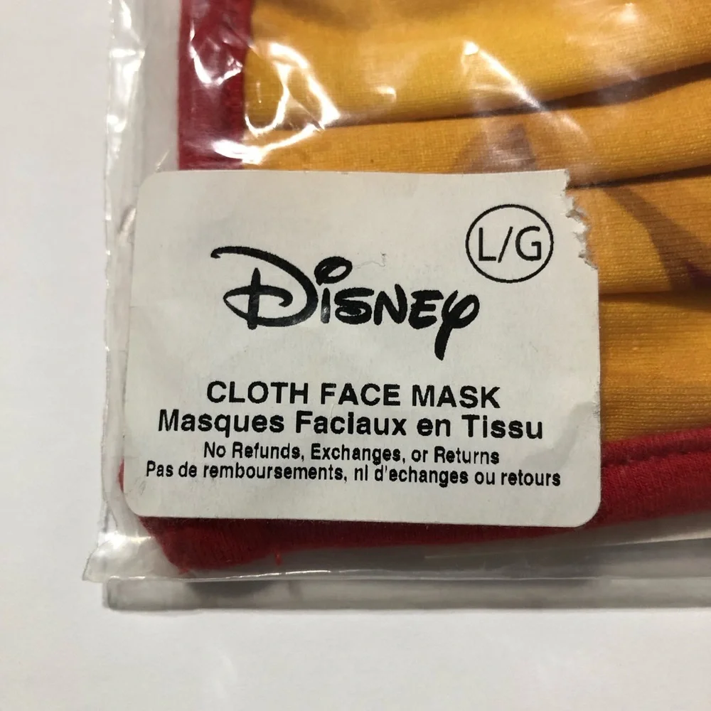 NWT Disney Winnie The Pooh Kid’s Cloth Face Mask size L